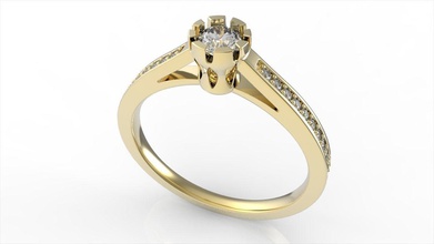 anillo de compromiso 44 todos los tamaños la joyería anillos solitaire el diamante boda piedras preciosas 3d print model - Mito3D