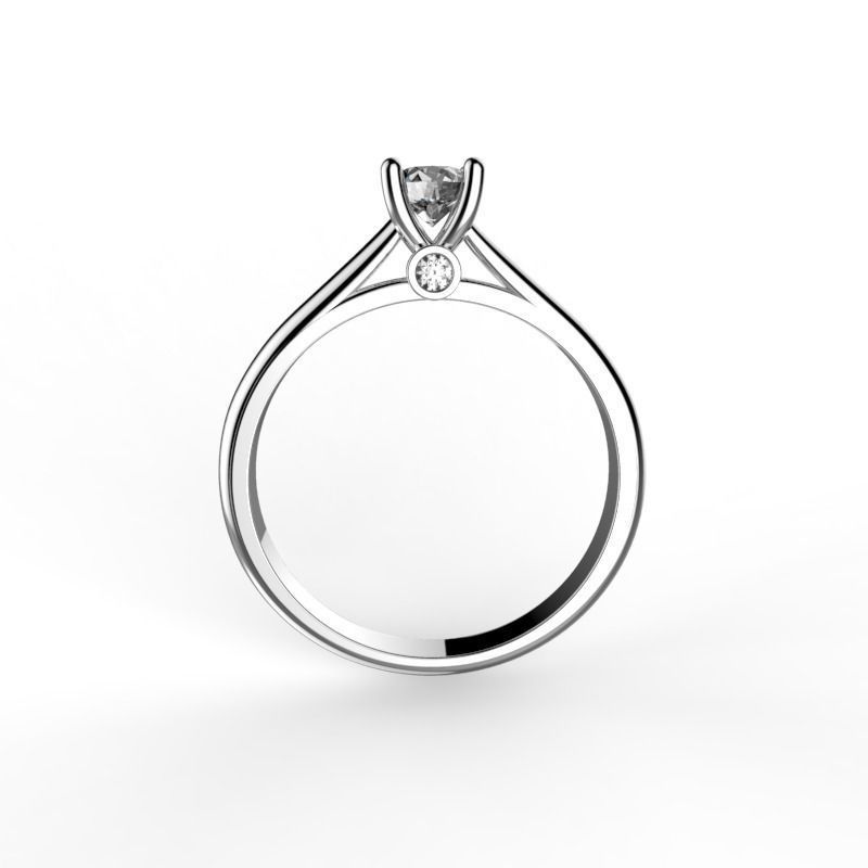 engagement ring 4 mm stone jewelry rings diamond jewellery wedding gems gold 3D print model - Mito3D
