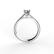 engagement ring 4 mm stone jewelry rings diamond jewellery wedding gems gold 3d print model - Mito3D