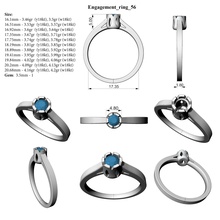 bague de fiançailles 56 toutes les tailles bijoux l'engagement l'anneau solitaire dames mariage précieux la mode bande anneaux 3d print model - Mito3D