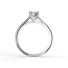 engagement ring 5 mm diamond jewelry jewel gem brilliant gold printable brillant diamant rings 3d print model - Mito3D