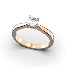 noivado anel 5 mm pedra joalheria ouro solitário diamante imprimível precioso proposta argolas 3d print model - Mito3D