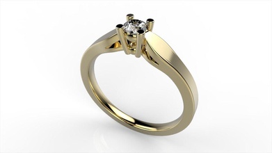 engagement ring 61 all sizes rings wedding diamond jewelry jewellery gold 3d print model - Mito3D