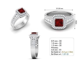 compromiso anillo 68 joyería joya precioso platino lujo brillante accesorio Moda desunido oro imprimible diamante dedo anillos 3d print model - Mito3D