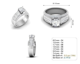 engagement bague 78 bijoux gemme précieux platine luxe accessoire brillant bracelet mode or imprimable bijou anneaux 3d print model - Mito3D