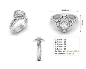 compromiso anillo 83 joyería joya precioso platino brillante lujo accesorio quilate desunido Moda oro plata imprimible anillos 3d print model - Mito3D