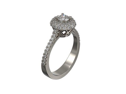 compromiso anillo brillantes joyería joya oro plata diseño 3d modelado impresión canalla solitario billón oval aureola bisel pavimentar diamante imprimible anillos 3d print model - Mito3D