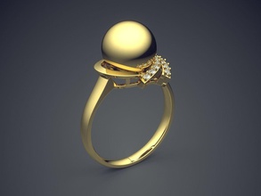 anillo de compromiso cad-3903 la joyería brillante cad diseño detalle el diamante gem oro joya platino imprimible los anillos plata boda 3d print model - Mito3D