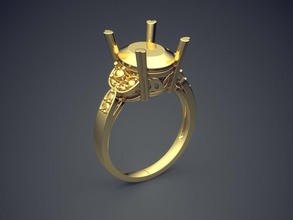 anello di fidanzamento cad-5173 gioielli brillante cad il design dettaglio diamante gemma oro gioiello disco platino stampabile anelli argento matrimonio 3d print model - Mito3D