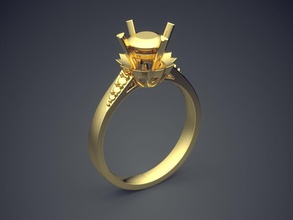 anello di fidanzamento cad-5521 gioielli brillante cad il design dettaglio diamante gemma oro gioiello disco platino stampabile anelli argento matrimonio 3d print model - Mito3D