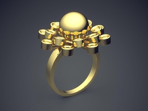 anello di fidanzamento cad-5674 gioielli brillante cad il design dettaglio diamante gemma oro gioiello disco platino stampabile anelli argento matrimonio 3d print model - Mito3D
