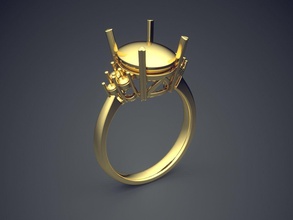 engagement ring cad-5759 brilliant cad design diamond gem gold jewel jewellery platinum printable rings silver wedding jewelry 3d print model - Mito3D