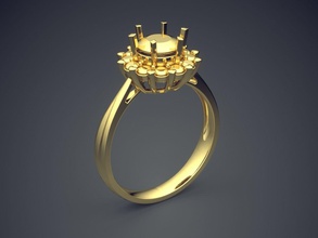anello di fidanzamento cad-5881 gioielli brillante cad il design dettaglio diamante gemma oro gioiello disco platino stampabile anelli argento matrimonio 3d print model - Mito3D