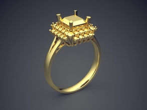 anello di fidanzamento cad-5931 gioielli brillante cad il design dettaglio diamante gemma oro gioiello disco platino stampabile anelli argento matrimonio 3d print model - Mito3D
