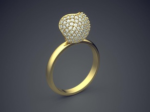 anillo de compromiso cad-5954 la joyería brillante cad diseño detalle el diamante gem oro joya platino imprimible los anillos plata boda 3d print model - Mito3D