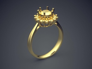 anello di fidanzamento cad-6523 gioielli brillante cad il design dettaglio diamante gemma oro gioiello disco platino stampabile anelli argento matrimonio 3d print model - Mito3D