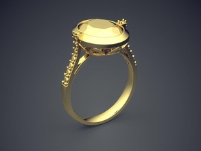 anello di fidanzamento cad-6708 gioielli brillante cad il design dettaglio diamante gemma oro gioiello disco platino stampabile anelli argento matrimonio 3d print model - Mito3D
