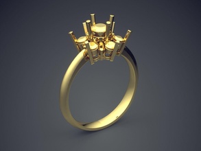anello di fidanzamento cad-6878 gioielli brillante cad il design dettaglio diamante gemma oro gioiello disco platino stampabile anelli argento matrimonio 3d print model - Mito3D