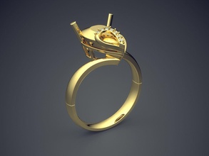 anel de noivado cad-6942 jóias brilhantes o cad design detalhe diamante engajamento gem ouro jóia platina printable anéis prata casamento 3d print model - Mito3D