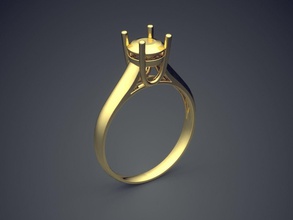 fidanzamento squillare cad 6956 brillante design diamante gemma oro gioiello gioielleria platino stampabile anelli argento nozze 3d print model - Mito3D