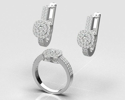 engagement bague collection diamant or imprimable blanc bijou argent Zennio bijoux anneaux tiffany modèle mode bracelets mariage solitaire 3d print model - Mito3D