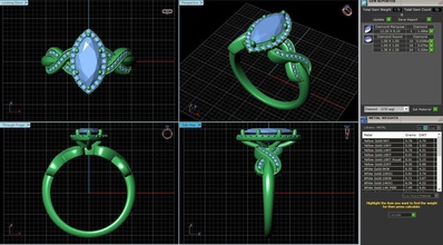 engagement ring design r-009-ss wedding bridal jewelry rings 3d print model - Mito3D