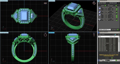engagement ring design r-024-ss bridal wedding jewelry rings 3d print model - Mito3D