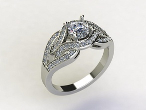 engagement ring design luxus leuchtenden wertvoll hochzeit druckbar brillant diamant mode schönheit perfekt trend juwel platin schmuck ringe 3d print model - Mito3D