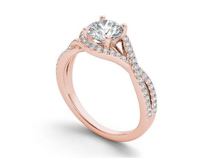 noivado anel diamante joalheria imprimível jóias Casamento brilhante ouro moda branco gema jóia prata safira argolas 3d print model - Mito3D