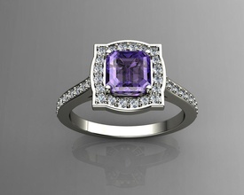 compromiso anillo diamante boda joyería oro platino zafiro esmeralda topacio rubí amatista joya anillos 3d print model - Mito3D
