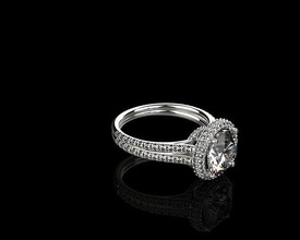 engagement bague diamant 137 3dprinted conception mode or bijou bijoux impression imprimable prototypage anneaux argent intéressant élégant diamants luxe 3d print model - Mito3D