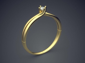 anel de noivado diamante 2901 jóias ouro jóia anéis casamento o engajamento brilhantes cad gem platina printable prata detalhe design 3d print model - Mito3D