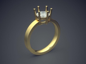 fidanzamento squillare diamante cad 4784 brillante design gemma oro gioiello gioielleria platino stampabile anelli argento nozze 3d print model - Mito3D