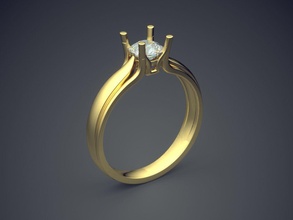 anel de noivado diamante cad-5765 jóias brilhantes o cad design detalhe engajamento gem ouro jóia platina printable anéis prata casamento 3d print model - Mito3D