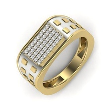 Fidanzamento squillare diamante cubano 3d Stampa modello 3dprinted design moda oro d'oro gioiello gioielleria stampabile stampa prototipazione anelli argento delicato 3d print model - Mito3D