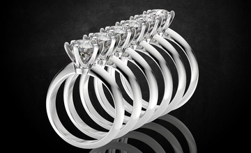 Verlobungsring Diamant-viele Größen 313 Schmuck 3dprinted design Mode gold golden Juwel drucken printabl bedruckbar ist prototyping Ringe Silber engagement diamond viele 3d print model - Mito3D