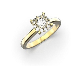 engagement ring diamonds diamond jewellery brilliant wedding proposal gold jewelry rings 3d print model - Mito3D