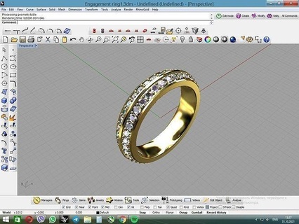 Engagement Ring Diamanten Diamant Schmuck Gold druckbar Juwel engagem Hochzeit Mode Schönheit Ringe 3d print model - Mito3D