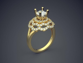 anillo de compromiso diamantes 1045 la joyería oro joya los anillos boda el diamante brillante cad gem platino imprimible plata detalle diseño 3d print model - Mito3D