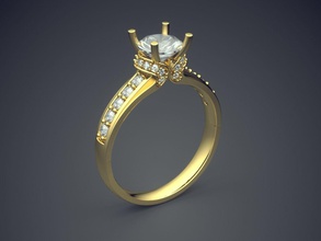 nişan yüzüğü 351 elmas takı altın mücevher yüzük düğün parlak cad gem platin yazdırılabilir Gümüş detay tasarım 3d print model - Mito3D