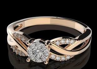 anillo de compromiso diamantes 486 3dprinted diseño la moda oro joya joyería impresión printabl imprimible creación prototipos los anillos plata 3d print model - Mito3D