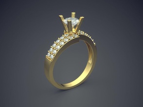 engagement ring diamonds cad-4704 jewelry brilliant cad design detail diamond gem gold jewel jewellery platinum printable rings silver wedding 3d print model - Mito3D