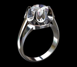 anel de noivado er004 jóias diamante casamento gem pedra preciosa gemas jóia diamantes anéis 3d print model - Mito3D