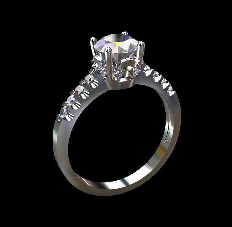 anillo de compromiso er009 la joyería boda joya gem el diamante platino piedras preciosas las gemas oro brillante los diamantes diamant brilhante anillos 3D print model - Mito3D