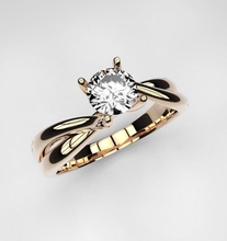 anillo de compromiso la gema 3mm joyería oro el diamante joya boda gem brillante los anillos 3d print model - Mito3D