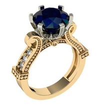 compromiso anillo gemas imprimible diamante joyería joya canalla boda brillante exclusivo moda oro rhiho cnc anillos 3d print model - Mito3D