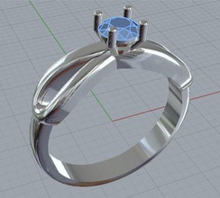 engagement ring infinity stl 3dm 3d printable jewelry rings 3d print model - Mito3D
