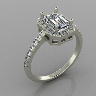 Engagement Ring Schmuck Modell 10 Diamant Juwel Ringe Gold Silber Hochzeit Mode Weiß brillant engagem Solitär 3d print model - Mito3D