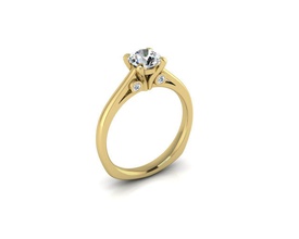 engagement ring n1 jewelry gold printable gem brilliant diamond shining bridal fashion beauty platinum silver sterling precious elegant luxury rings 3d print model - Mito3D