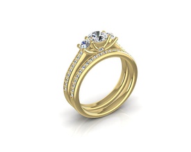 n3 nişan yüzüğü takı altın gem parlayan düğün Gümüş parlak elmas yüzük moda güzellik yazdırılabilir karat lüks sterling diamondgemstones grup ucuz 3d print model - Mito3D
